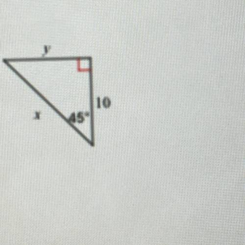 PLEASE HELP ME ASAP ?!?

Find the missing side lengths. Leave your answers as radicals in simplest