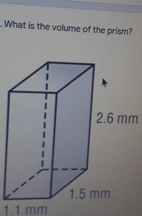What is the volume of the prism​