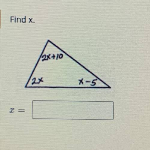 Please helppp
Find x