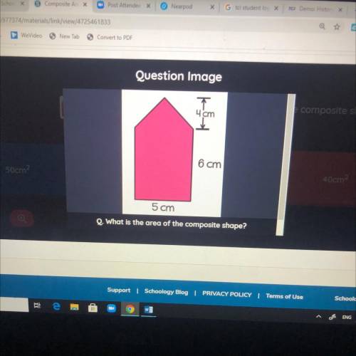 What is the area of composite shape