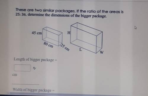 PLEASEE help I'll mark brainliest. I need to know the

length, width, and height of the bigger pac