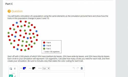 You will build a simulation of a population using the same elements as the simulation pictured here