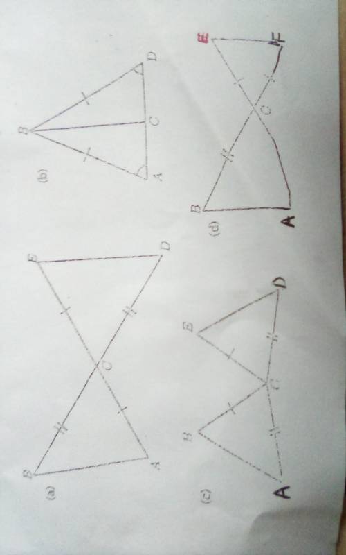state whether the following pairs of triangles are congruent or not. give reasons for your answers.