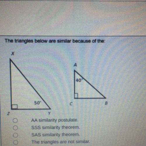 How are the triangles similar I’ll give you BRAINLIEST.