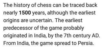 When was the chess created?​