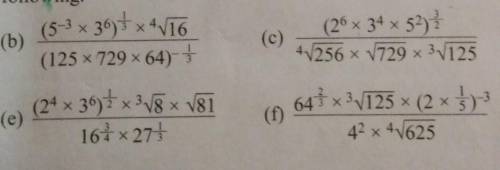 Calculate the value of each of the following​