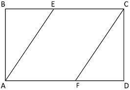 In rectangle ABCD, AB = 18, BC = 24, and AECF is a rhombus. Find FD. The figure is not drawn to sca