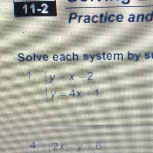 HELP QUICK!! solve by substitution and show work please