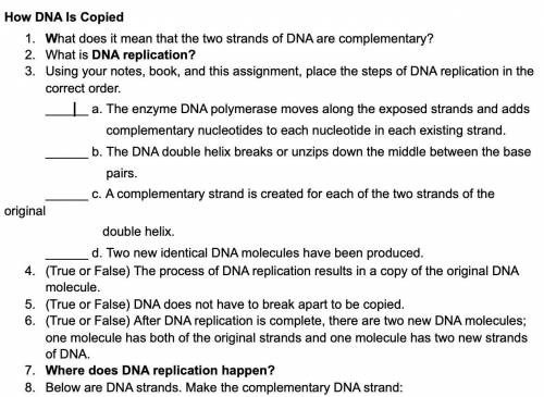 Pls, help me answer this from my biology class! :(