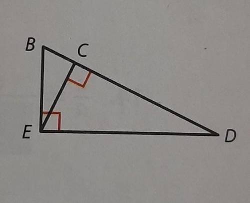 Write a similarity statement comparing the 3 triangles to each diagram​