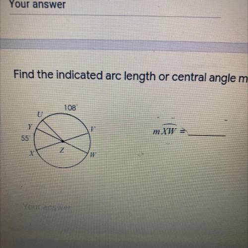 Find the Central arc measure