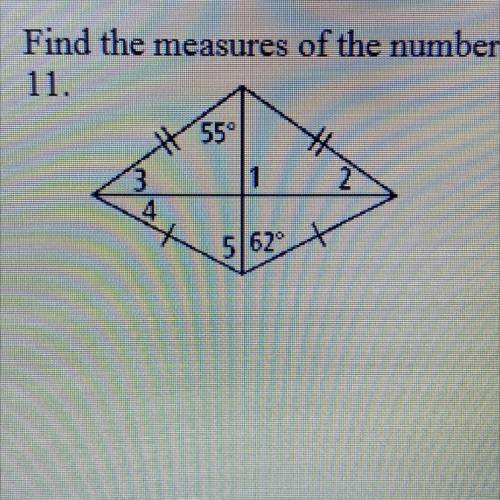 PLEASE HELPPP 
Find the measures of the numbered angles in each kite