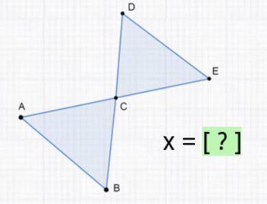 Angle acb is congruent to dce angle b= 61 angle c= 57 angle d= 2x x=