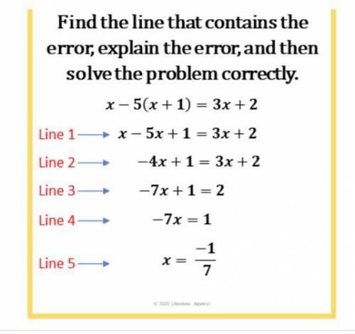 Which line has the error