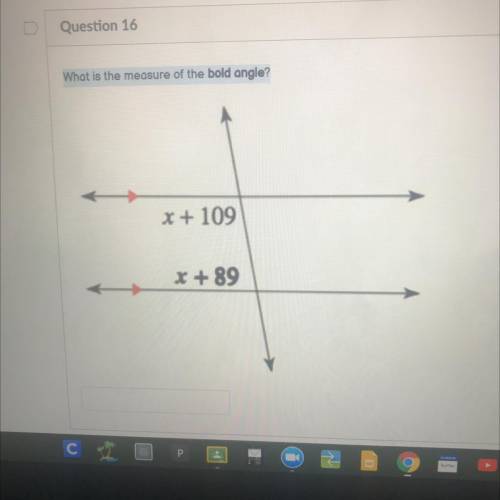 What is the measure of the bold angle?