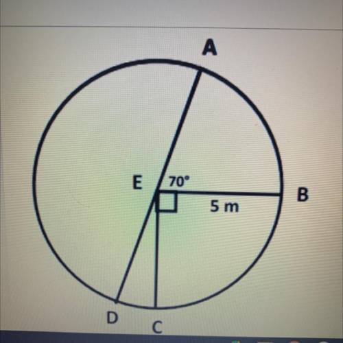 1. Find area and circumference in terms of

2. Find the length of CAB in terms of it
3. Find mCD.