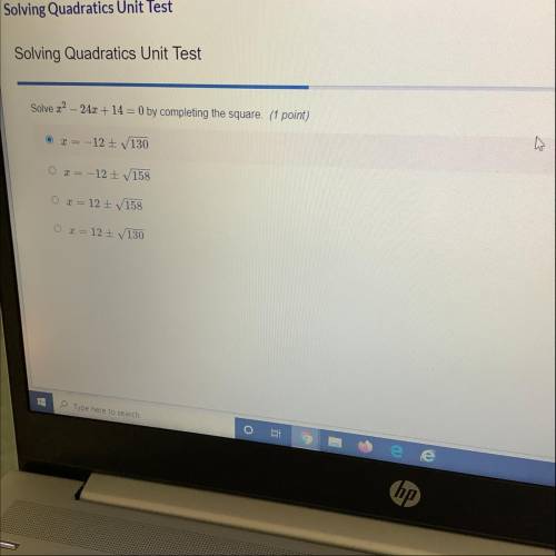 Unit test solving quadratic‘s

Please help me. Click on my account to help me with the rest of the