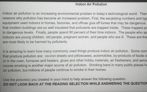 What is one reason why indoor air pollution has become an increasing problem.​