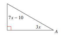 PLEASE HELP NO TROLLS
5. Find the measure of angle A. *