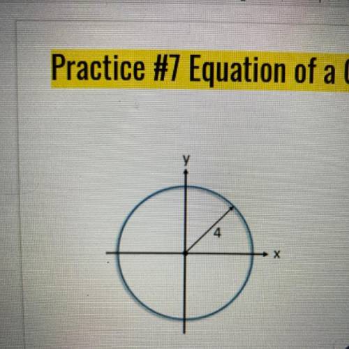 Help!! :( what is the equation for this circle using the center and radius?
