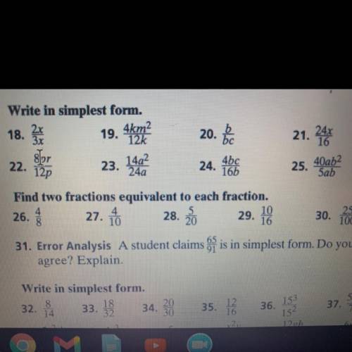 Can anyone help me with problems 18-22?
