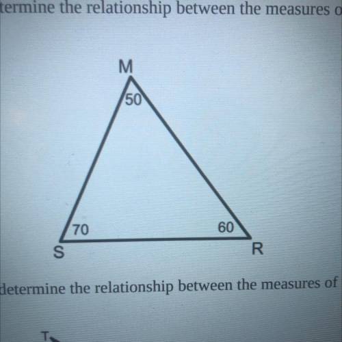 Use the figure to determine the relationship between the measures of the SM
and MR.