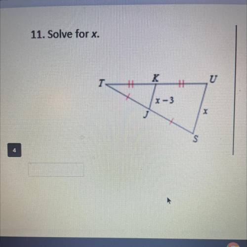 Solve for x.
need help asap