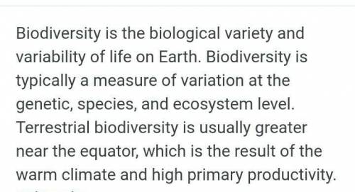 What is Biodiversity???​