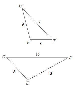 HELP DUE IN 10 MINS!

Are these triangles similar? Why?
A. Yes, SSS~ Postulate
B. Yes, SAS~ Postul