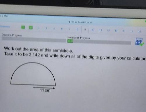 PLEASE HELP !!!

Work out the area of this semicircle.Take a to be 3.142 and write down all of the