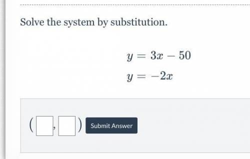 Solve the system by substitution.