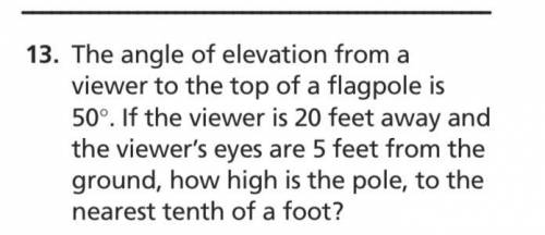 How high is the flagpole, to the nearest tenth?