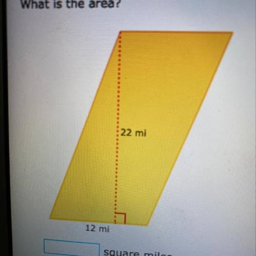 What is the area?
22 mi
12 mi
