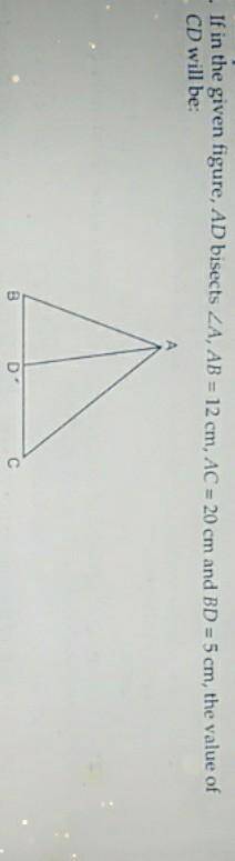 (A) 2.4 cm (B) 4.8 cm (C) 1.8 cm (D) 3.6 cm​