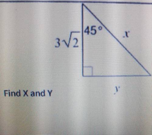 Trigonometry find X and Y​