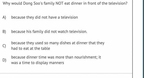 Why did dong soo not eat in front of tv