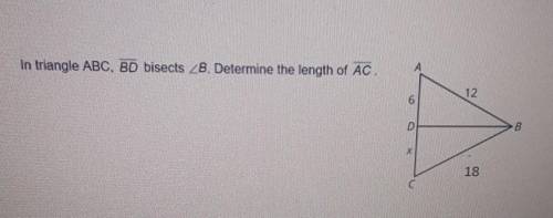 Determine the length of line segment AC​