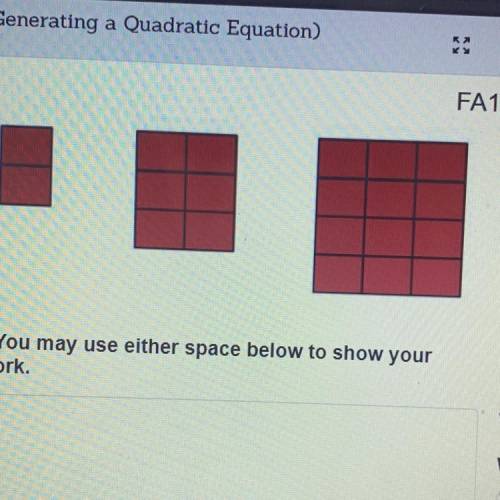 Find the quadratic equation for the quadratic pattern.
