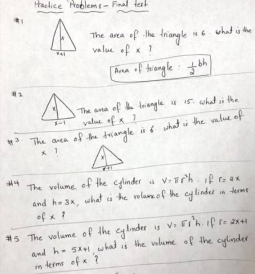 1-5 questions algebra