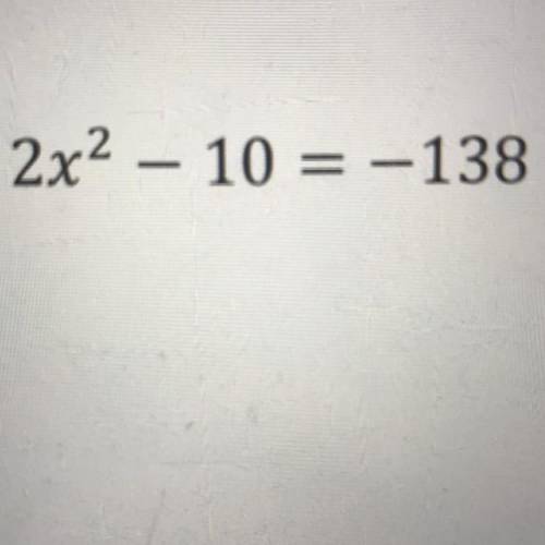 Solve this equation using square roots