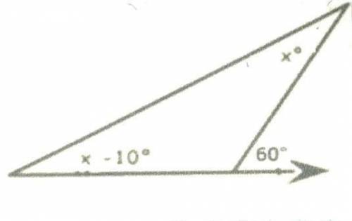 Find the measure of each internal angle of the triangle​