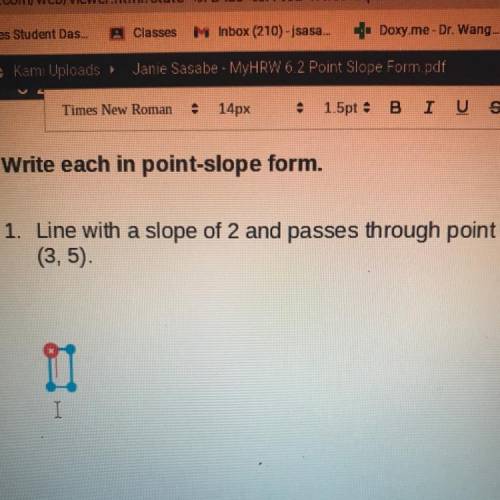 Write each in point-slope form