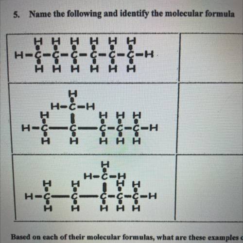 Name the following and identify the molecular formula