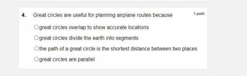 Great circles are useful for planning airplane routes because