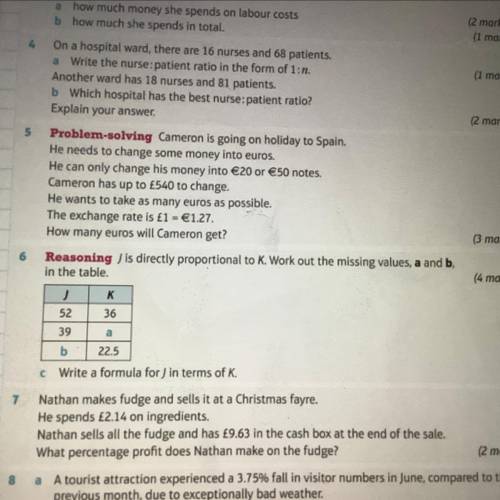 Question 6 ab and c please xx