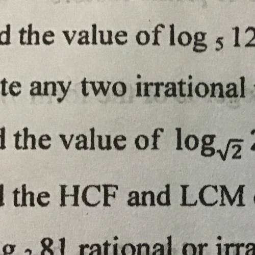 Find the value of log 256 base root2