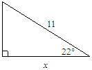 Please help am woman

Find the value of x. Round to the nearest tenth. The diagram is not drawn to