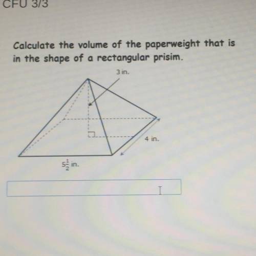 What’s the volume for the rectangular prism