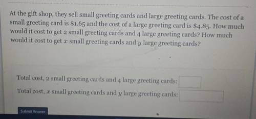 at the gift shop they sell small greeting cards .and large greeting cards the cost of a small greet