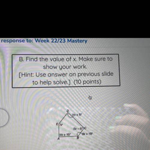 What is the value of x? Pls help